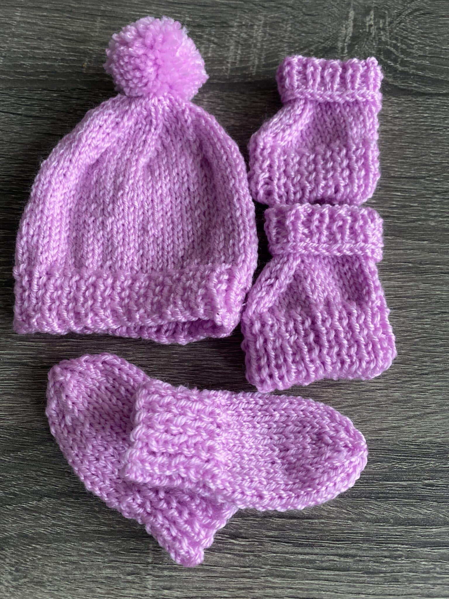 Lilac Newborn Baby Winter Set - main product image
