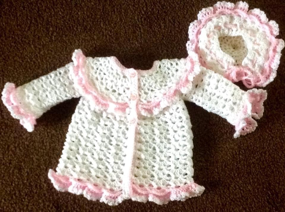 (12) Crochet Matinee Set – made to order - main product image