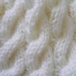 Hand-Knitted Cable Hat with Faux Fur Pom Pom~2-3 years.