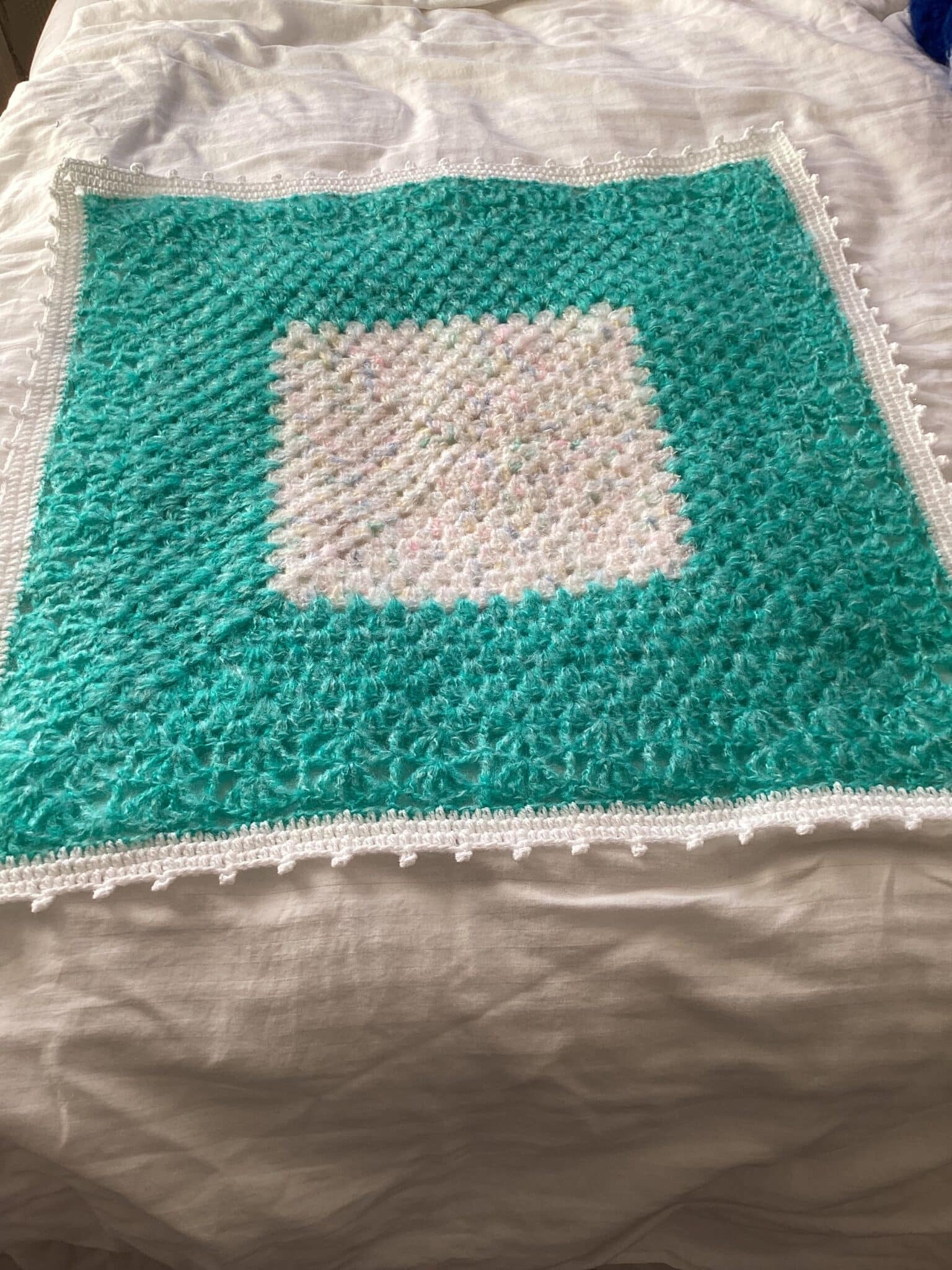 Handmade Green Baby Blanket - main product image