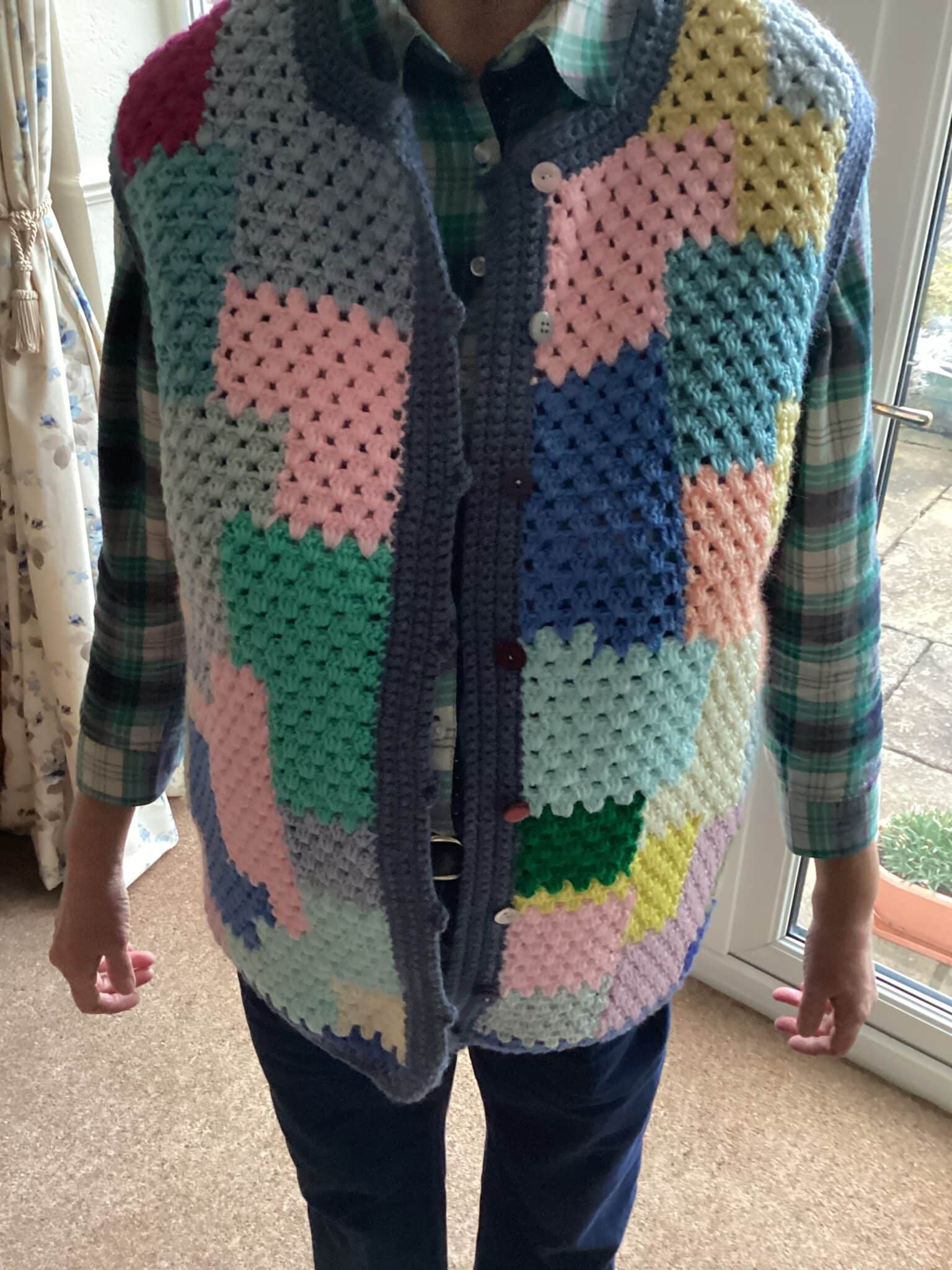 Handmade Crochet Patchwork Body Warmer - main product image