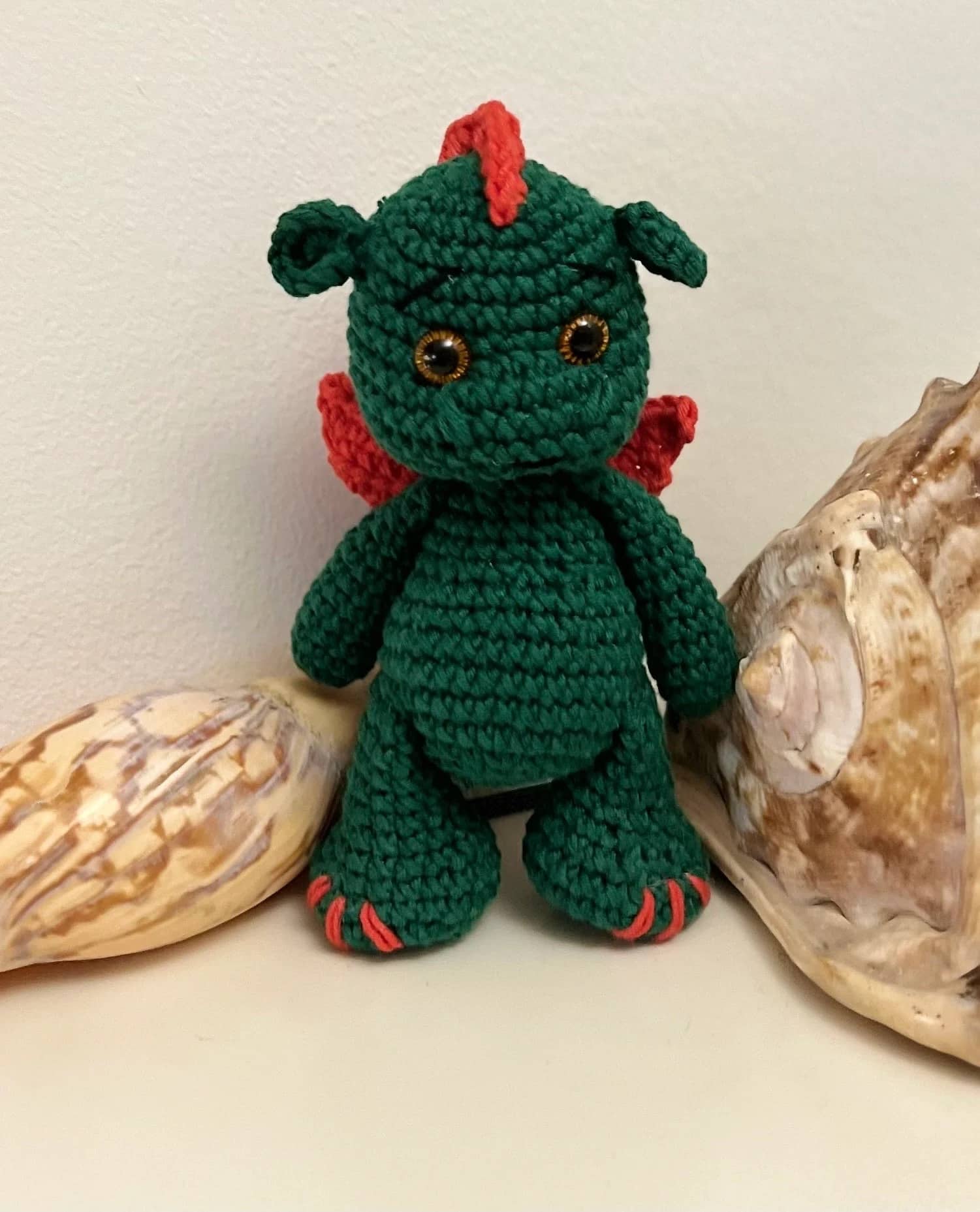 Flamin’ best ! amigurumi dragon plushy - main product image