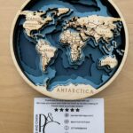 5 Layered Handcrafted 3D World Map Wood Wall Decor – Educational & Unique Gift
