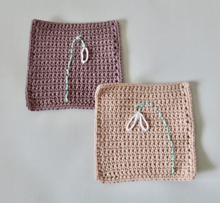Snowdrop Coasters (Set of 2) - main product image
