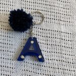 Handmade Resin Art Keyrings (Letter: A)