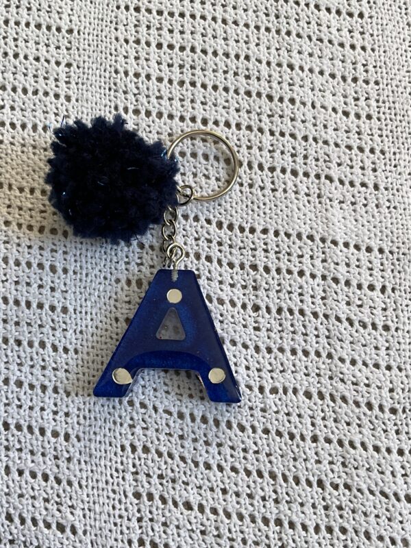 Handmade Resin Art Keyrings (Letter: A) - product image 3