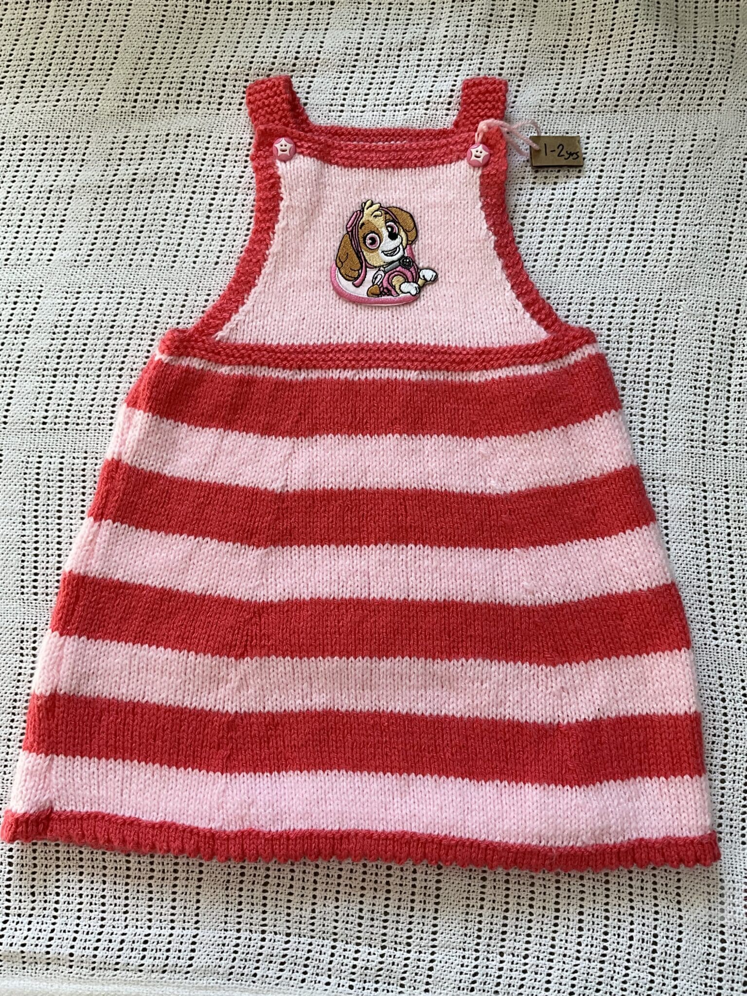 Handknitted 1-2yrs (22 inch chest) Skye Paw Patrol Dress - main product image