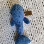 Handknitted whale toy