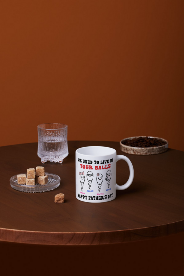 We Used To Live In Your Balls Father’s Day Mug - product image 5
