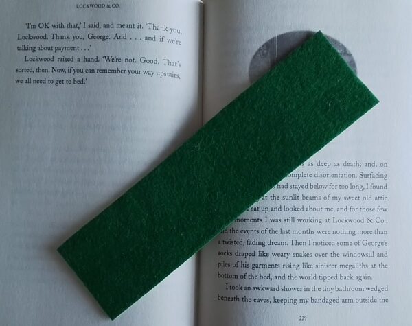 Owl Bookmark, 3 Owls on a Branch, Owl Gift, Owl Lover Gift – Green Border - product image 2