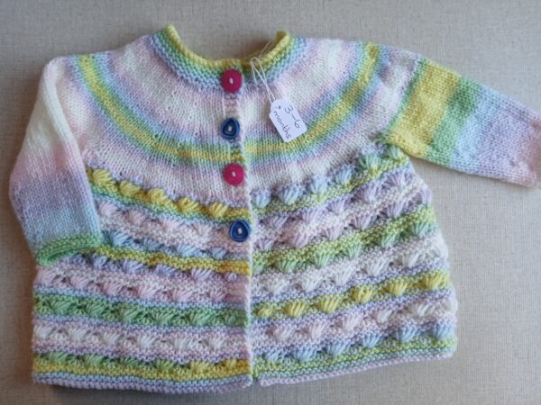 Hand- knitted baby cardigan. Approx 3 to 6 months - product image 5