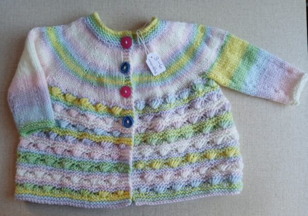 Hand- knitted baby cardigan. Approx 3 to 6 months - main product image
