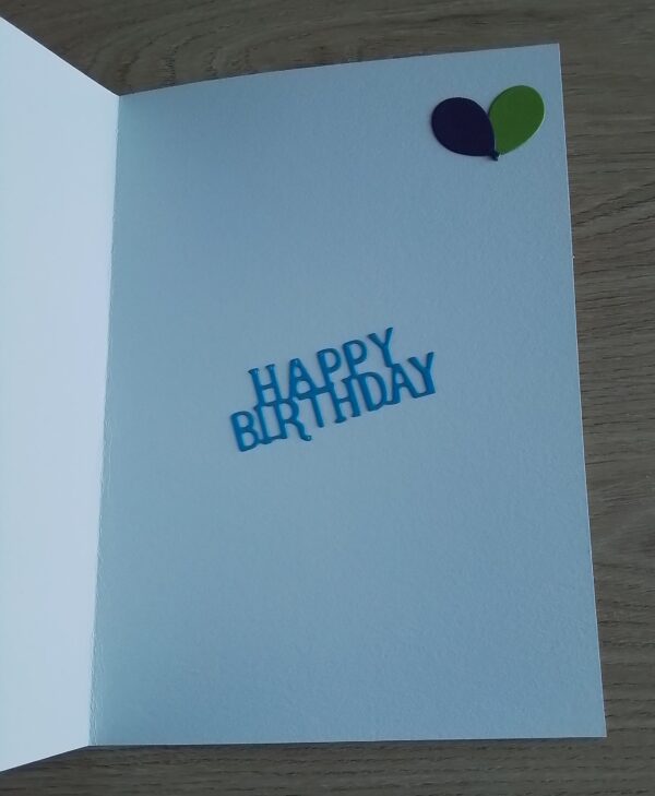 1st Birthday Card, First Birthday Card, Teddy Card, Child Birthday Card – Blue - product image 3