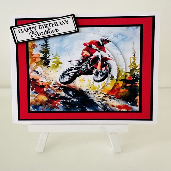 Handmade Motocross Birthday Card - main product image