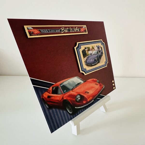 Handmade Sports Car Themed Greeting Card - product image 2