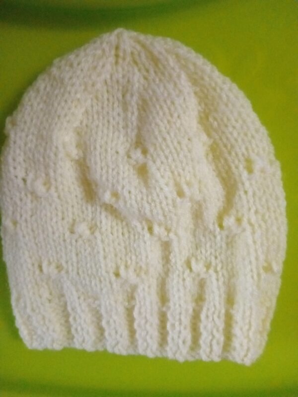 Baby Hat Hand Knit in Lemon (07) - main product image