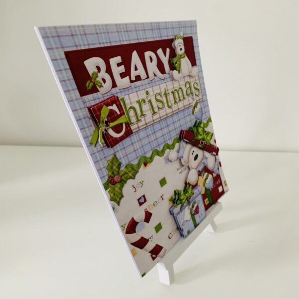 Handmade 3D decoupage Beary Christmas Card - product image 2