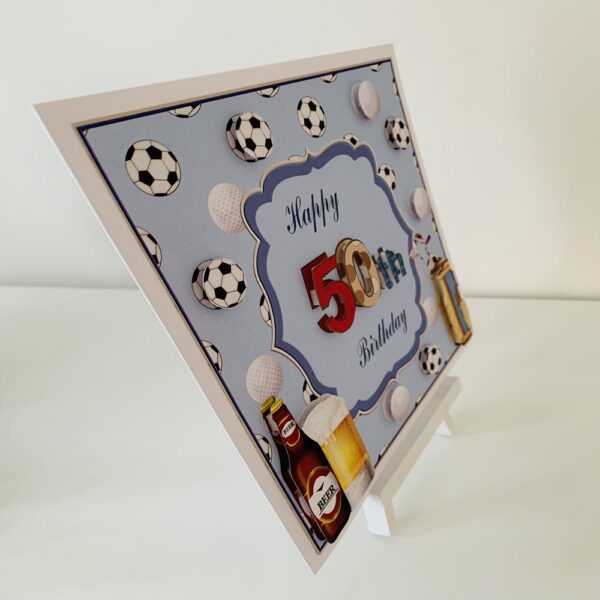 Happy 50th Birthday Greeting Card – Handmade - product image 2