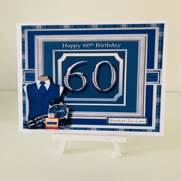 Happy 60th Birthday Greeting Card – Handmade - main product image