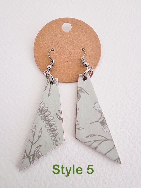 Double-Sided Mismatched Decoupage Wooden Earrings – Quirky, Colourful & One-of-a-Kind - product image 5