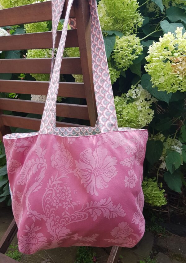 Handmade Summer bag. Pink, fully lined. - product image 2