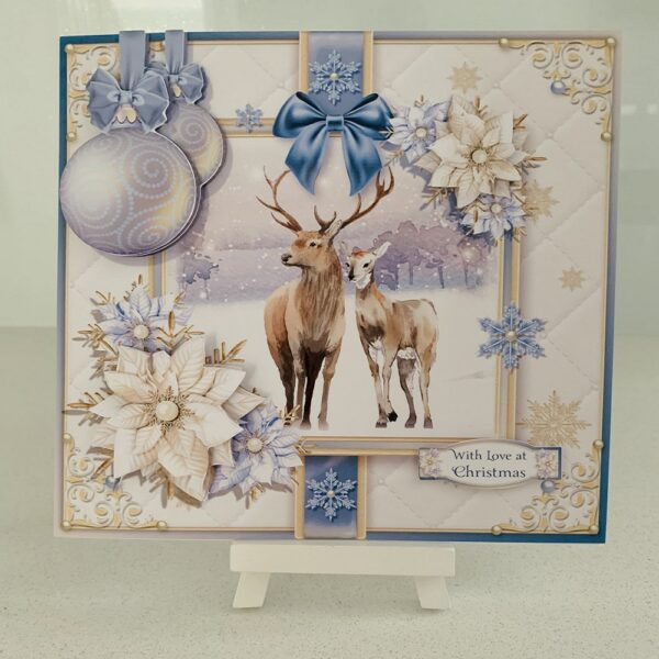 Luxury Handmade 3D decoupage Stag Christmas card - main product image