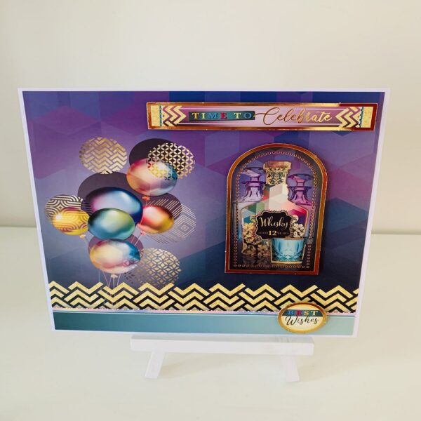 Handmade “Time to celebrate” Birthday or Fathers Day Greeting Card - main product image