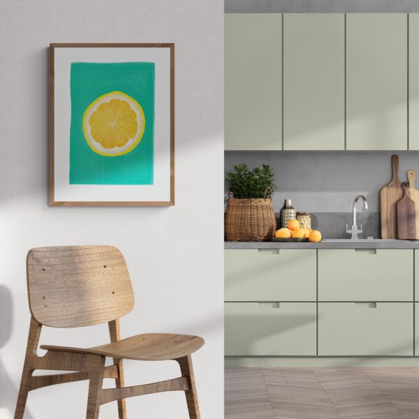 Lemon Fruit Slice Art Print - main product image