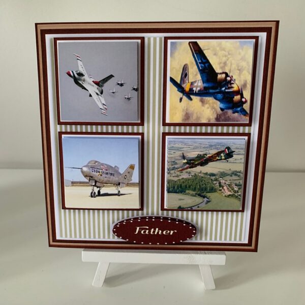 Happy Birthday / Fathers Day / Fighter Planes Handmade Card - main product image
