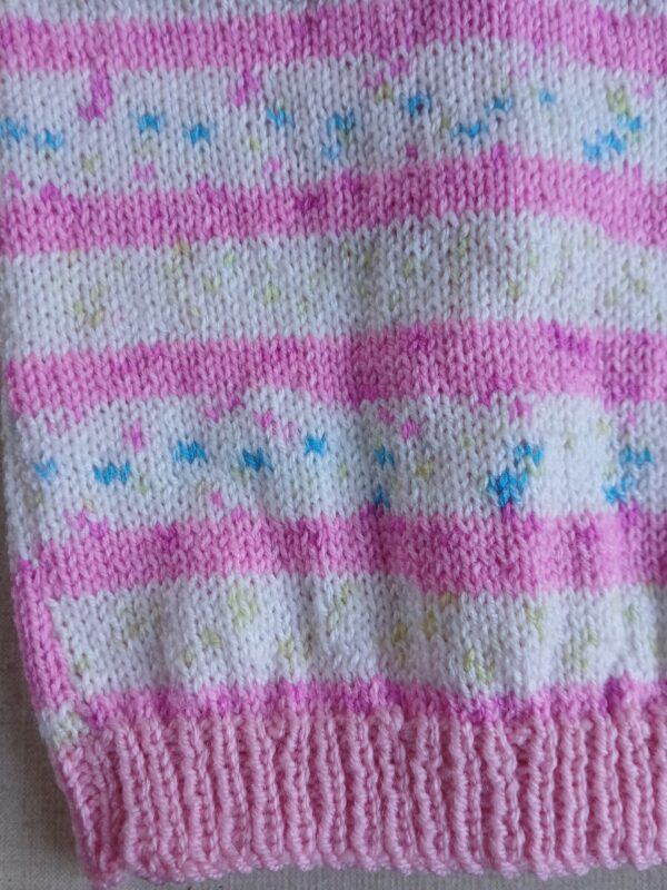 Hand-knitted child’s pink cardigan. Approx 2 to 3 yrs - product image 4