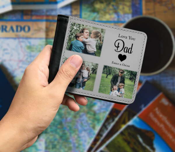 Personalised Photo Wallet for Daddy – Custom Printed with Your Photos And Names – Father’s Day Gift - main product image