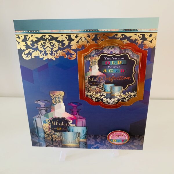 Handmade “Whiskey Themed” Birthday Greeting Card - main product image