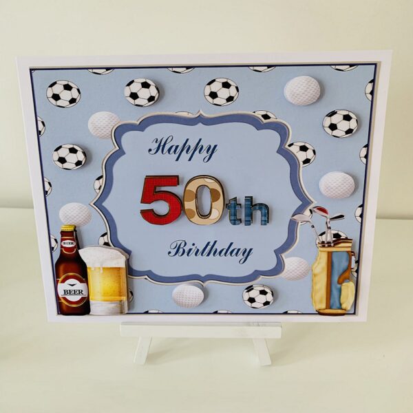 Happy 50th Birthday Greeting Card – Handmade - main product image