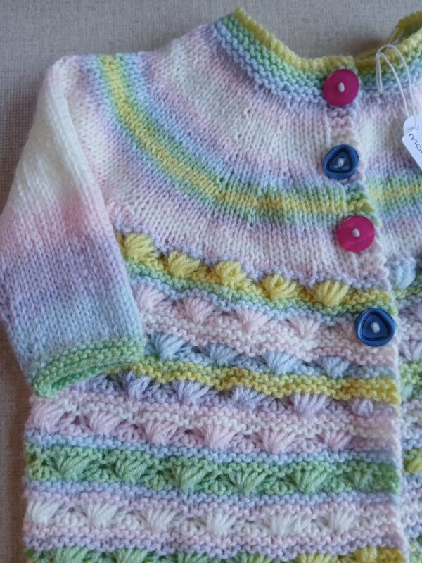Hand- knitted baby cardigan. Approx 3 to 6 months - product image 4