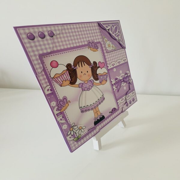 Handmade Girls Cupcake Birthday Card - product image 2