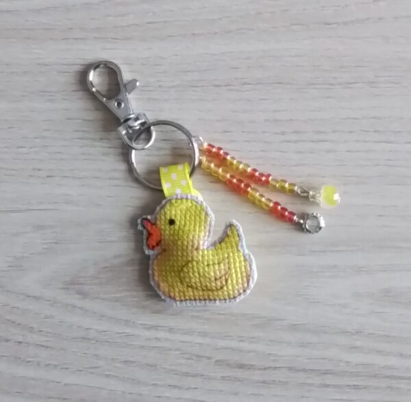 Duck Keyring, Plastic Duck Keyring, Beads Keyring, Duck Bag Charm - product image 2
