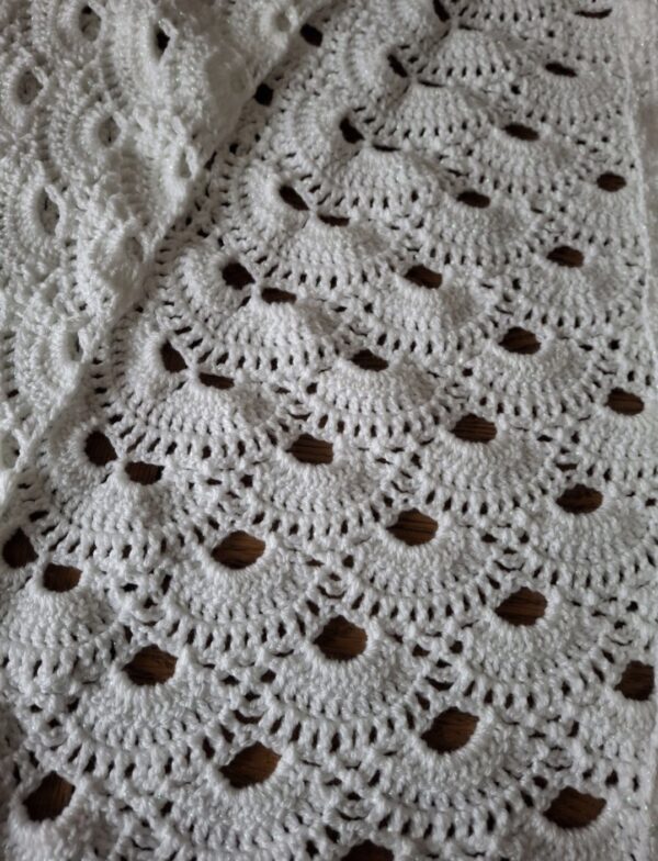 White Sparkly Crochet Shawl - product image 2