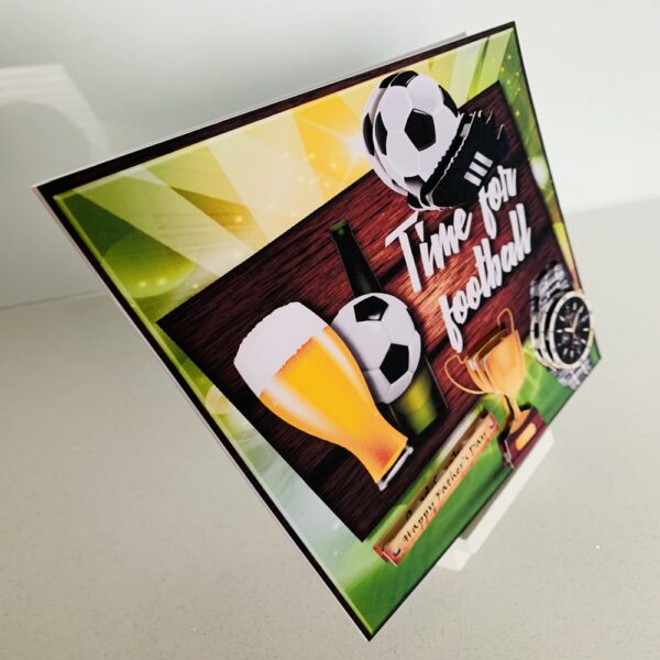 Happy Birthday / Fathers Day / Good Luck Handmade Greeting 7×7 Square Card 3D Decoupage - product image 2