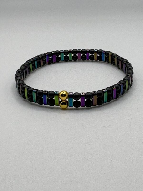 Rainbow Hematite Stretch Bracelet - main product image