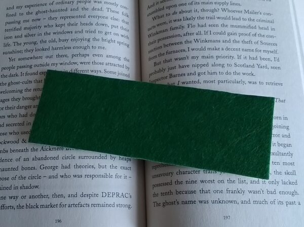 Just One More Chapter, Cross Stitch Bookmark, Reading Gift, Book Gift – Green - product image 2