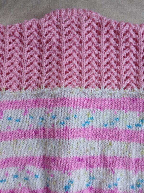 Hand-knitted child’s pink cardigan. Approx 2 to 3 yrs - product image 3