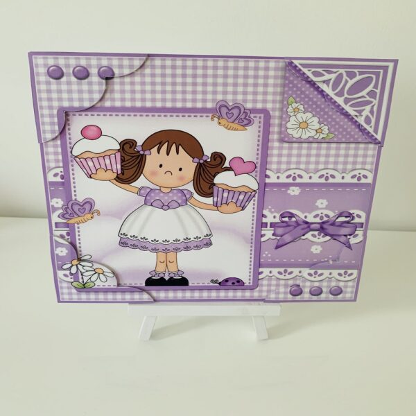 Handmade Girls Cupcake Birthday Card - main product image