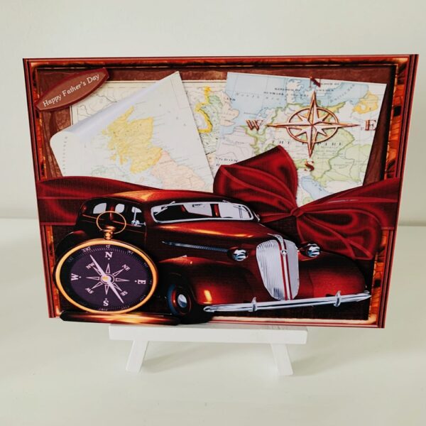 Happy Father’s Day | Happy Birthday Car Themed Handmade Card 7×7 - main product image
