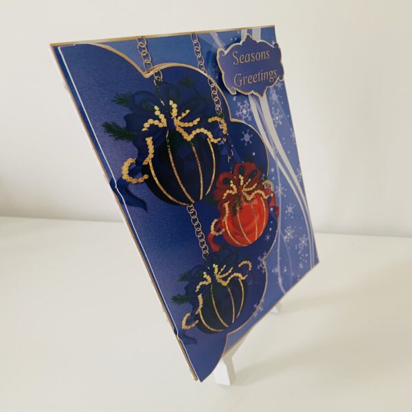 Handmade 3D decoupage Bauble Christmas card | Bauble Christmas card - product image 2