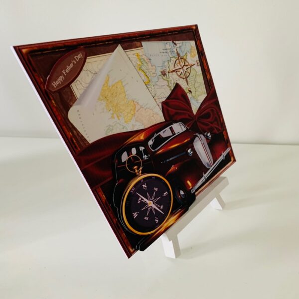 Happy Father’s Day | Happy Birthday Car Themed Handmade Card 7×7 - product image 2