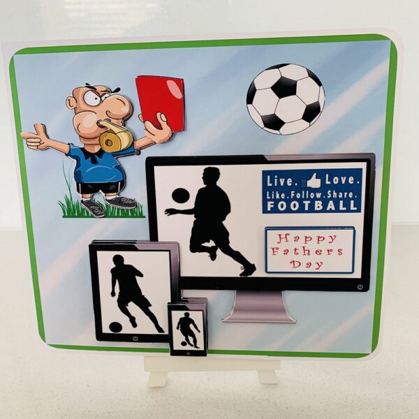 Happy Birthday / Fathers Day Handmade Greeting 7×7 Square Card 3D Decoupage - main product image