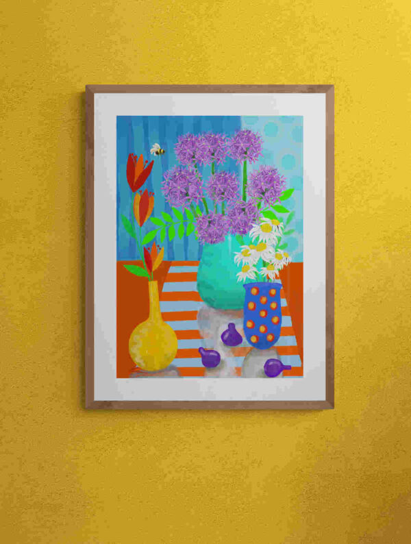 Still Life Art Print – Flowers in vase - main product image