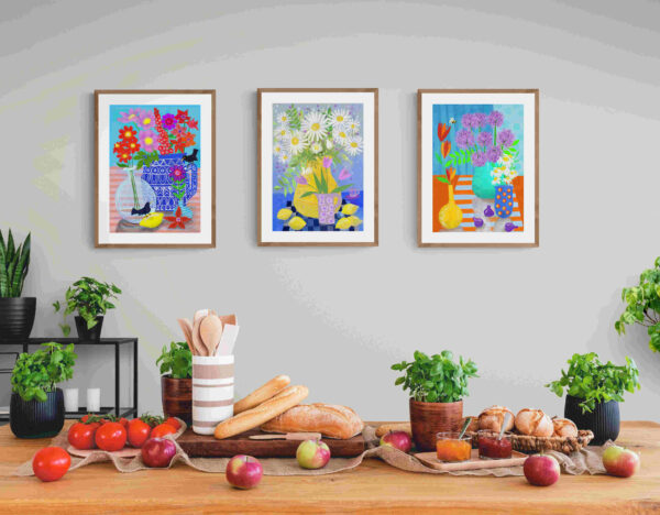 Flowers and lemons Still Life Art Print - product image 3