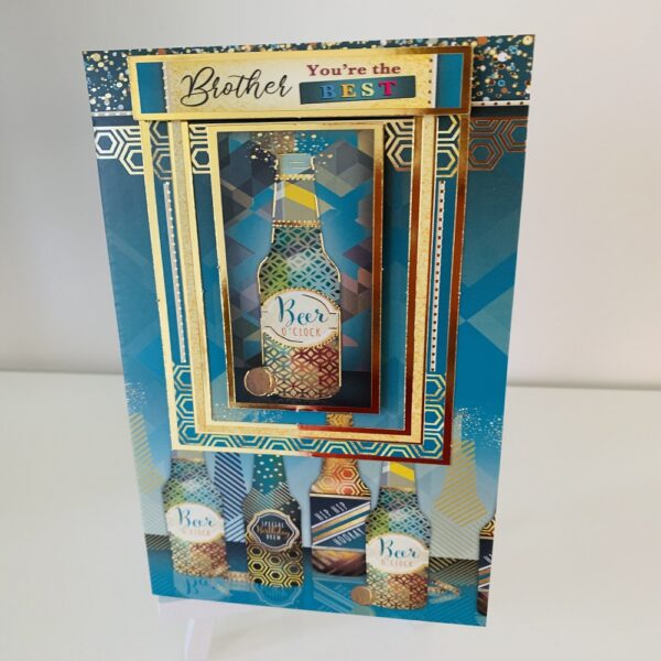 Handmade “Brother You’re The Best” Birthday Greeting Card - main product image