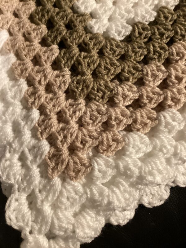 Mocha, Oatmeal and White Baby Blanket - product image 2
